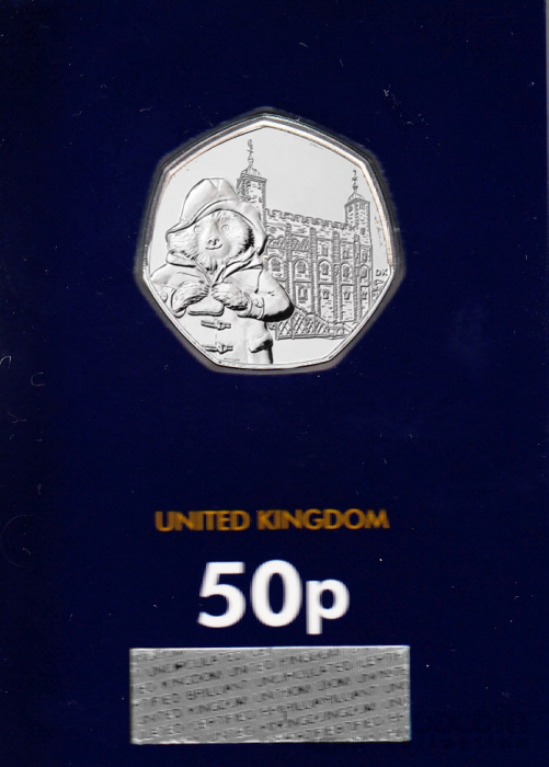 (2019) Монета Великобритания 2019 год 50 пенсов &quot;Паддингтон&quot;  Медь-Никель  Блистер